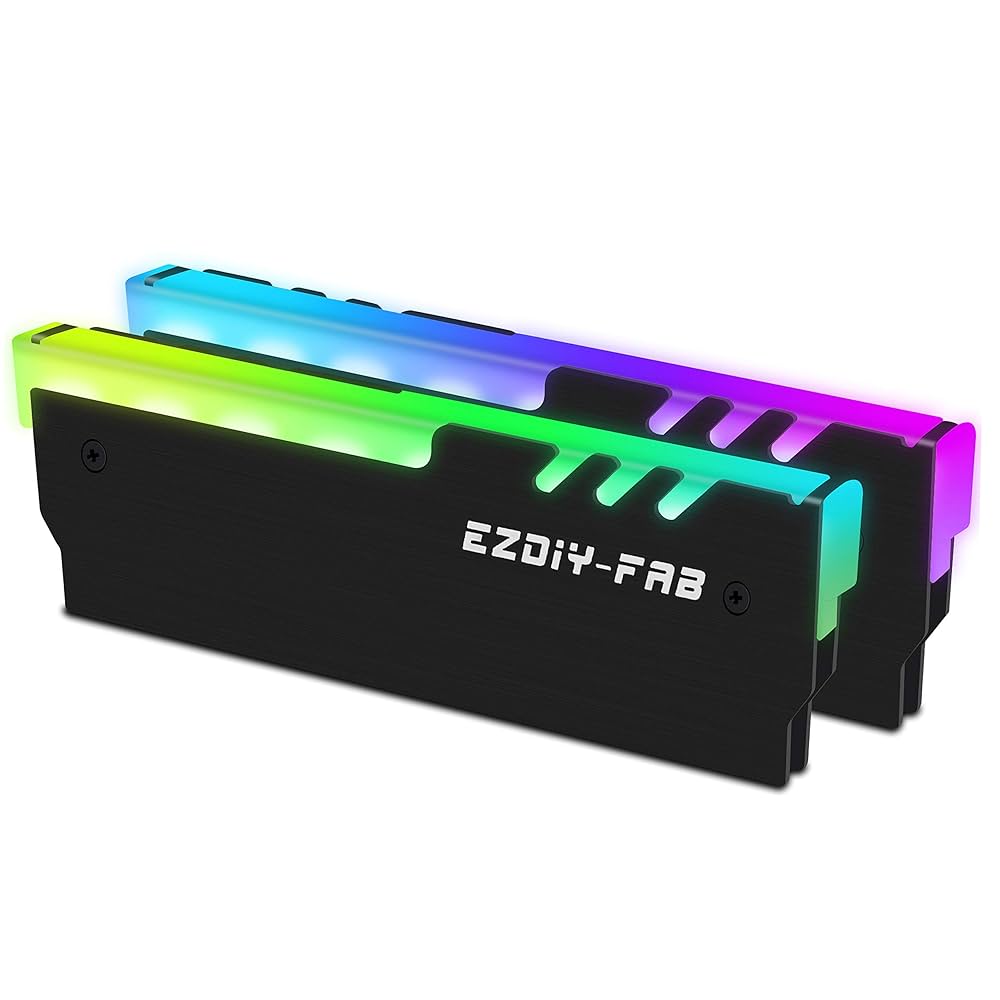 Amazon | EZDIY-FAB RGB RAM 冷却 メモリヒートシンク